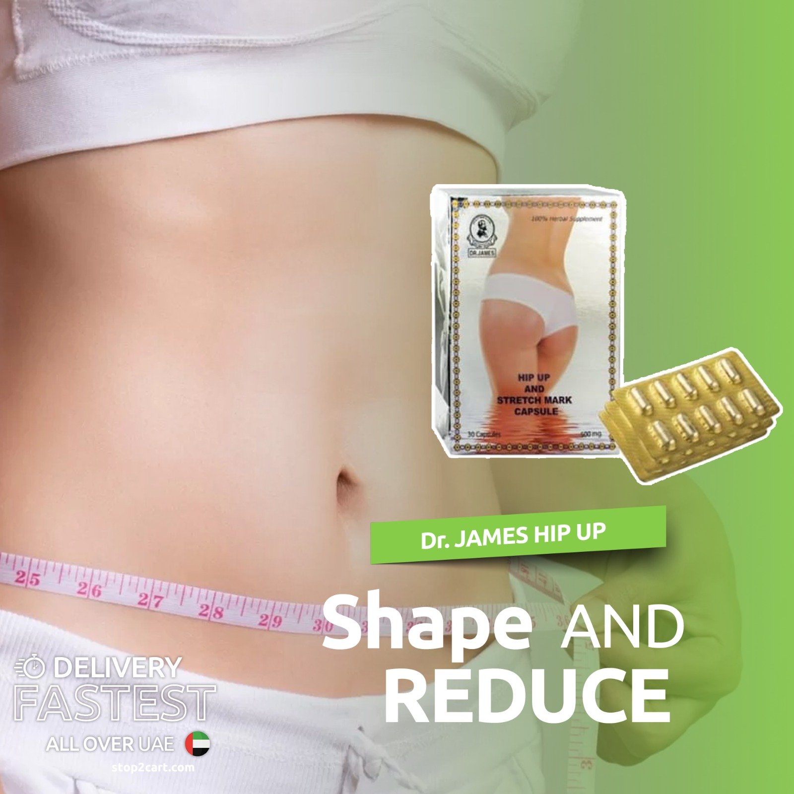 IMG-20230414-WA0013 Hip Up Dr. James Stretch Mark 30 Capsules – Skin Firming & Elasticity Support - Image 1